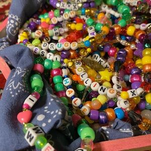 8 Set of Rave / Festi Adult Kandi Bracelets Mystery
